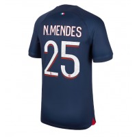 Camisa de Futebol Paris Saint-Germain Nuno Mendes #25 Equipamento Principal 2023-24 Manga Curta
